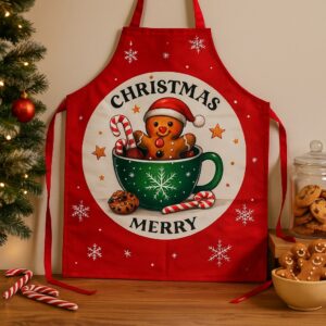 Χριστουγεννιάτικη ποδιά “Merry cup”