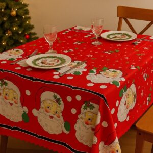 Χριστουγεννιάτικο τραπεζομάντηλο “Santa Faces” – 150×180