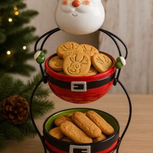 Σετ Διώροφο Μπολ-Santa Treats