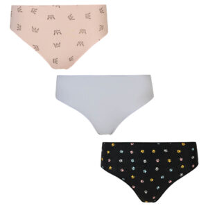 Body Glove Βαμβακερά Γυναικεία Slip 3Pack χωρίς Ραφές