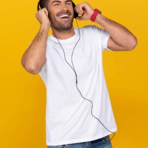 Ανδρικό Κοντομάνικο T-Shirt 100% Βαμβακερό Regular Fit Λευκό