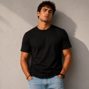 ανδρικό βαμβακερό t-shirt μαύρο