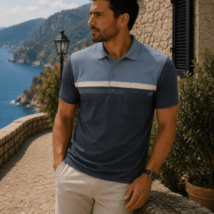 Μπλούζα Polo με γιακά Κ.Μ. και τσέπη (Αντιγραφή)